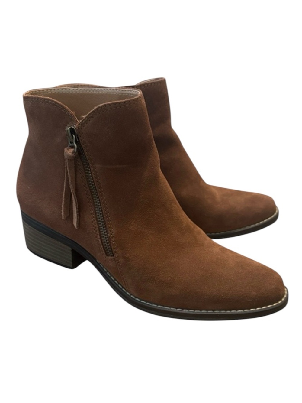 Vintage 7 Eight Booties Brown Atlas Hazel Suede 10 M
